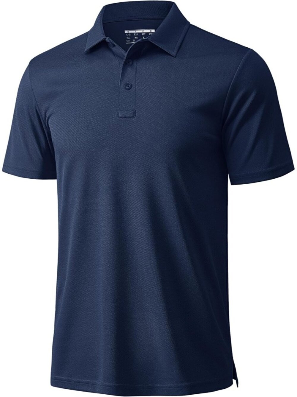 Men’s Navy Golf Polo Quick Dry Moisture Wicking Athletic Fit Tee Shirt